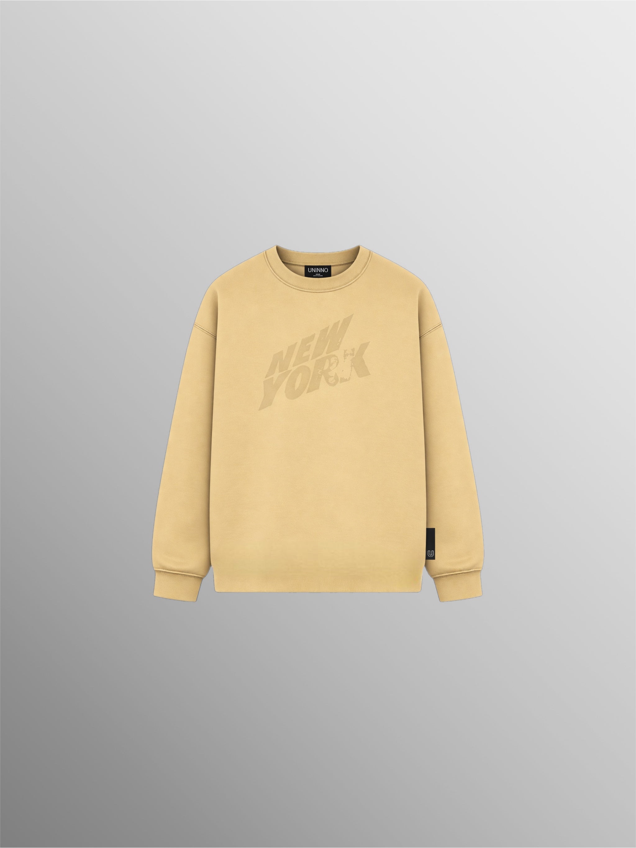 Long Sleeve Crew Neck Sweatshirt – Soft Yellow