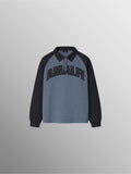 Long Sleeve Raglan Polo – Vintage Blue