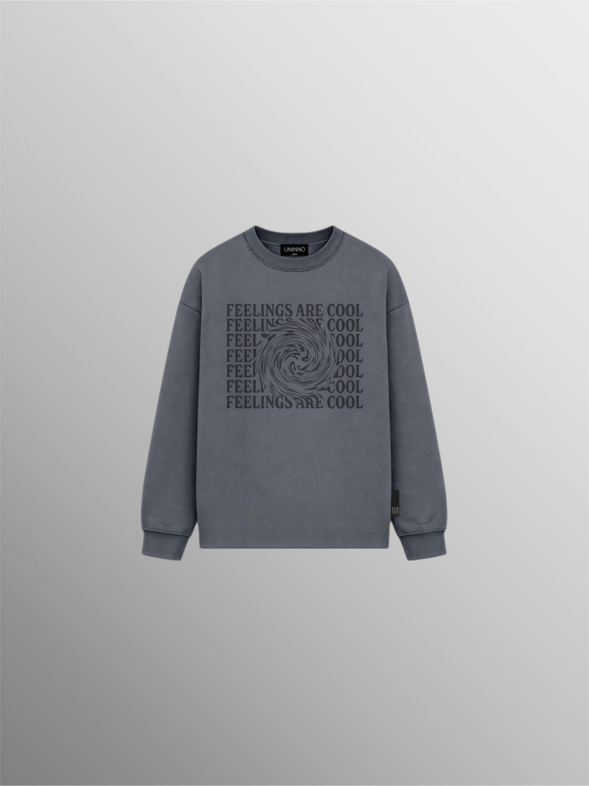 Long Sleeve Crew Neck Sweatshirt – Vintage Blue