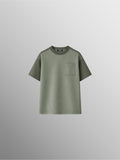 Short Sleeve 2 Tone Crew Neck T-Shirt – Soft Olive / Army Green