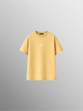 Short Sleeve Graphic Crew Neck T-Shirt – Soft Yellow